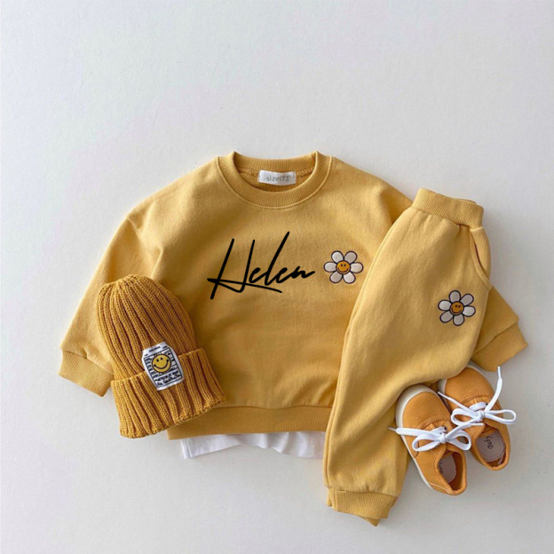 Personalized Kids Sun Flower Set | inSet30 (Beanie and Shoes not included)