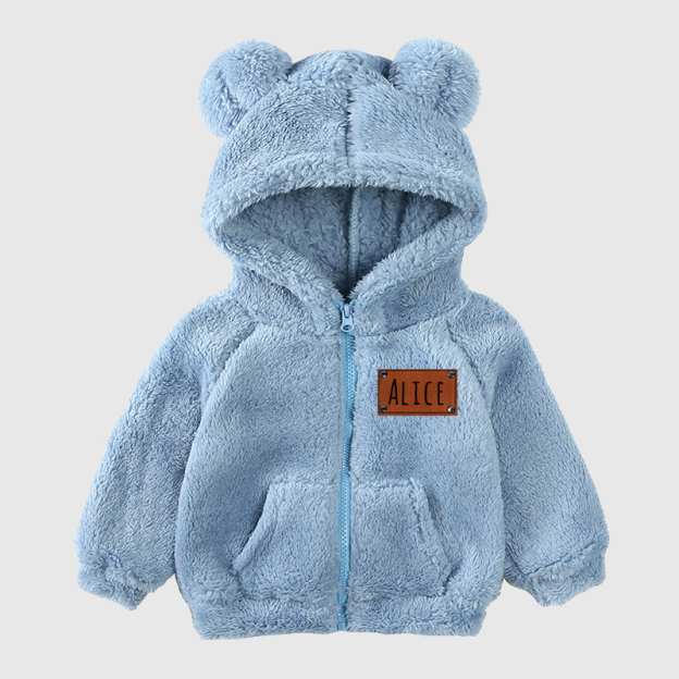 Personalized Leather Patch Kids Bear Jacket | inJacket21