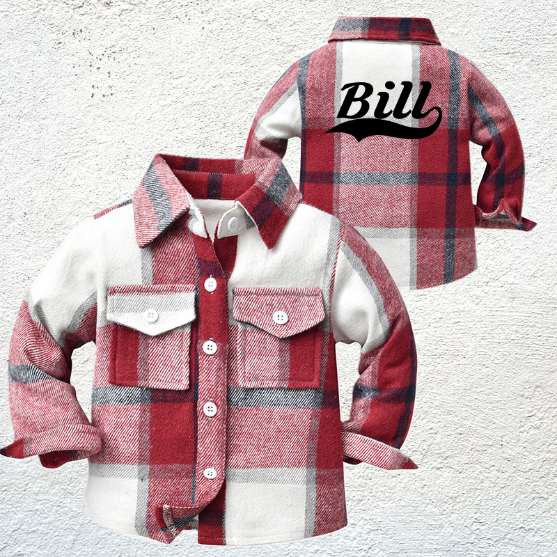 Personalized Name Kids Flannel Jacket | inJacket22