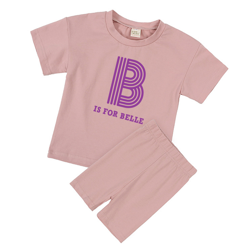 Personalized Kid Cozy Color Short Outfit Set | inSet41