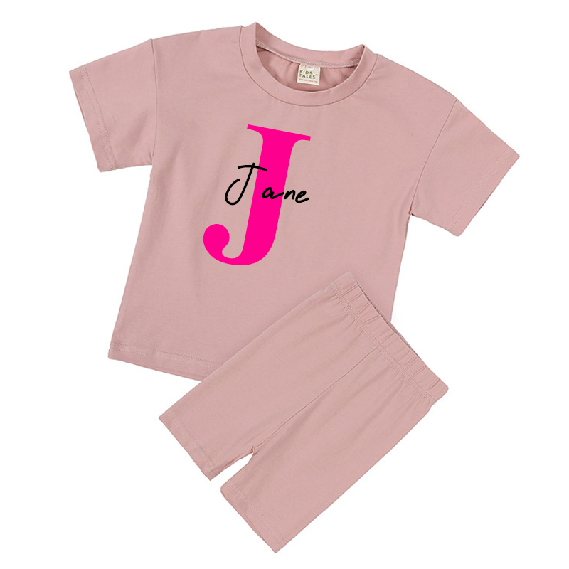 Personalized Kid Cozy Color Short Outfit Set | inSet42