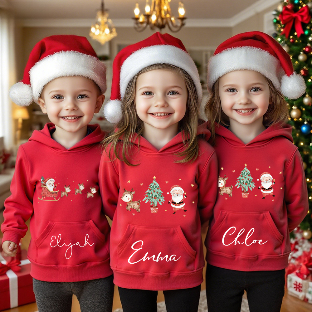 Personalized Kids Funny Christmas Hoodie | MCGift179