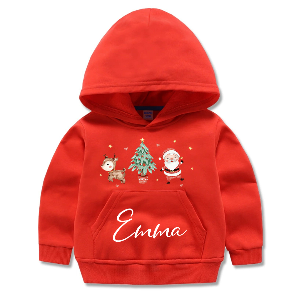 Personalized Kids Funny Christmas Hoodie | MCGift179