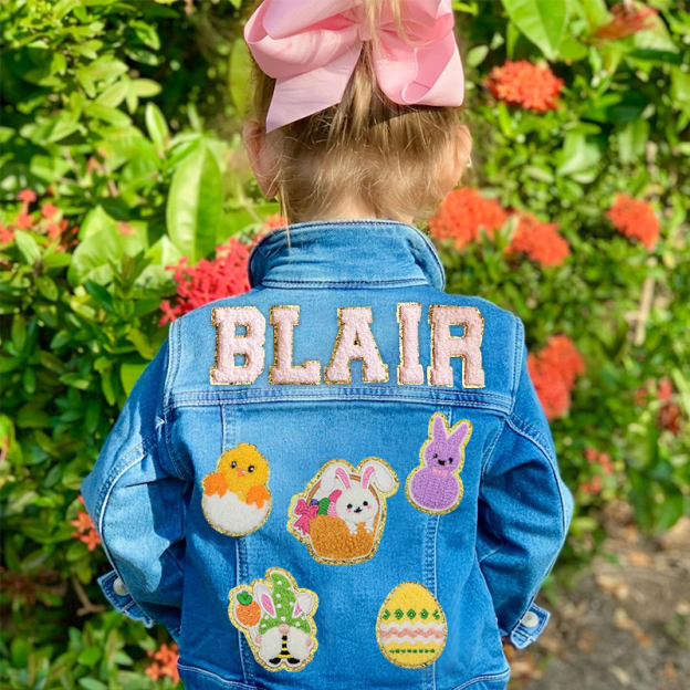 Personalized Hand Patch Kids Denim Jacket | inJacket02