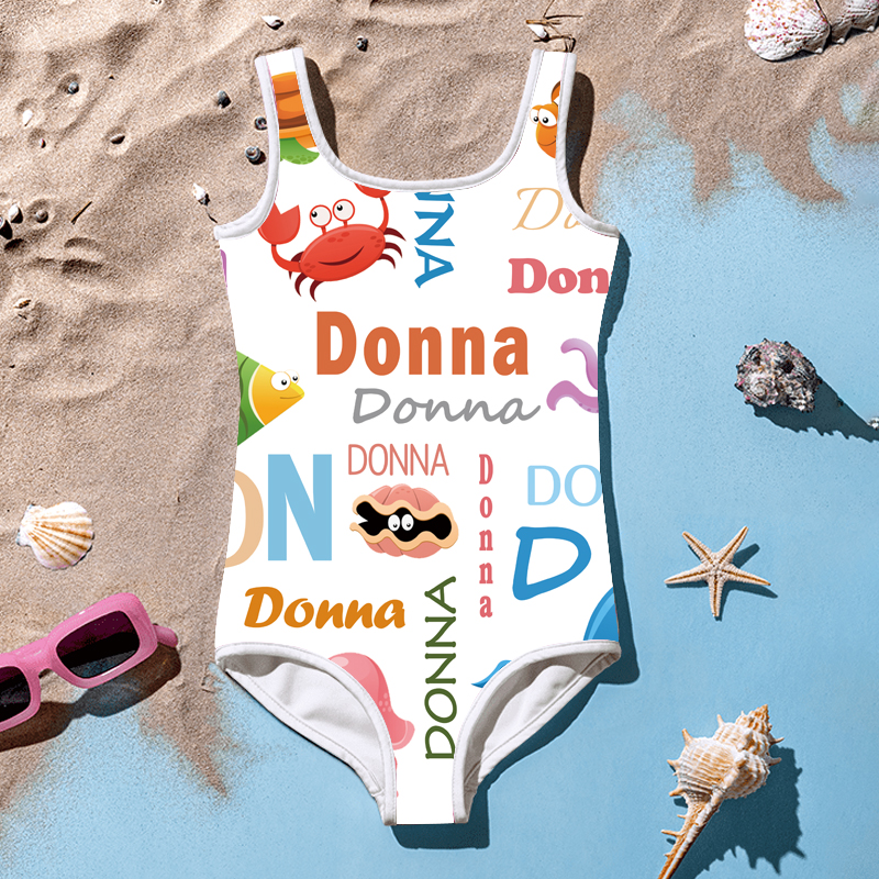 Personalized Ocean Pattern Swimsuit for Summer | InSwin06