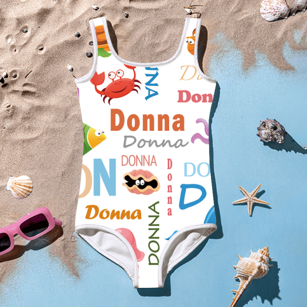 Personalized Ocean Pattern Swimsuit for Summer | InSwin06