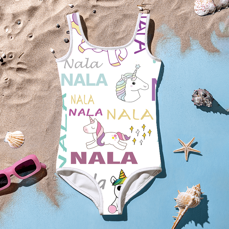 Personalized Unicorn Pattern Swimsuit for Summer | InSwin07