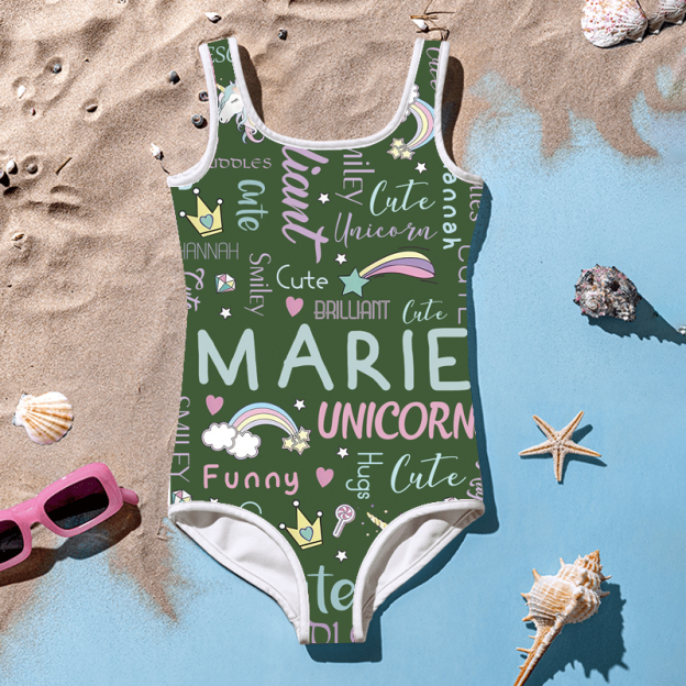 Personalized Unicorn Color Swimsuit for Summer | InSwin08