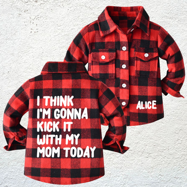 Personalized Name Kids Flannel Jacket | inJacket34