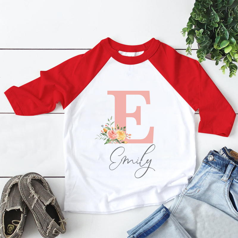 Personalized Kid Cozy Soft Floral Initial Sweatshirt | inSweatshirt59