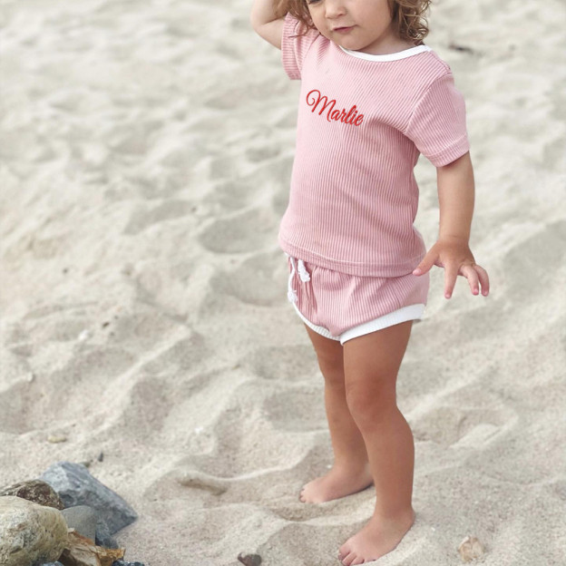 Personalized Embroidery Baby Cotton Cozy Soft Colourful Outfit Set | inSet45