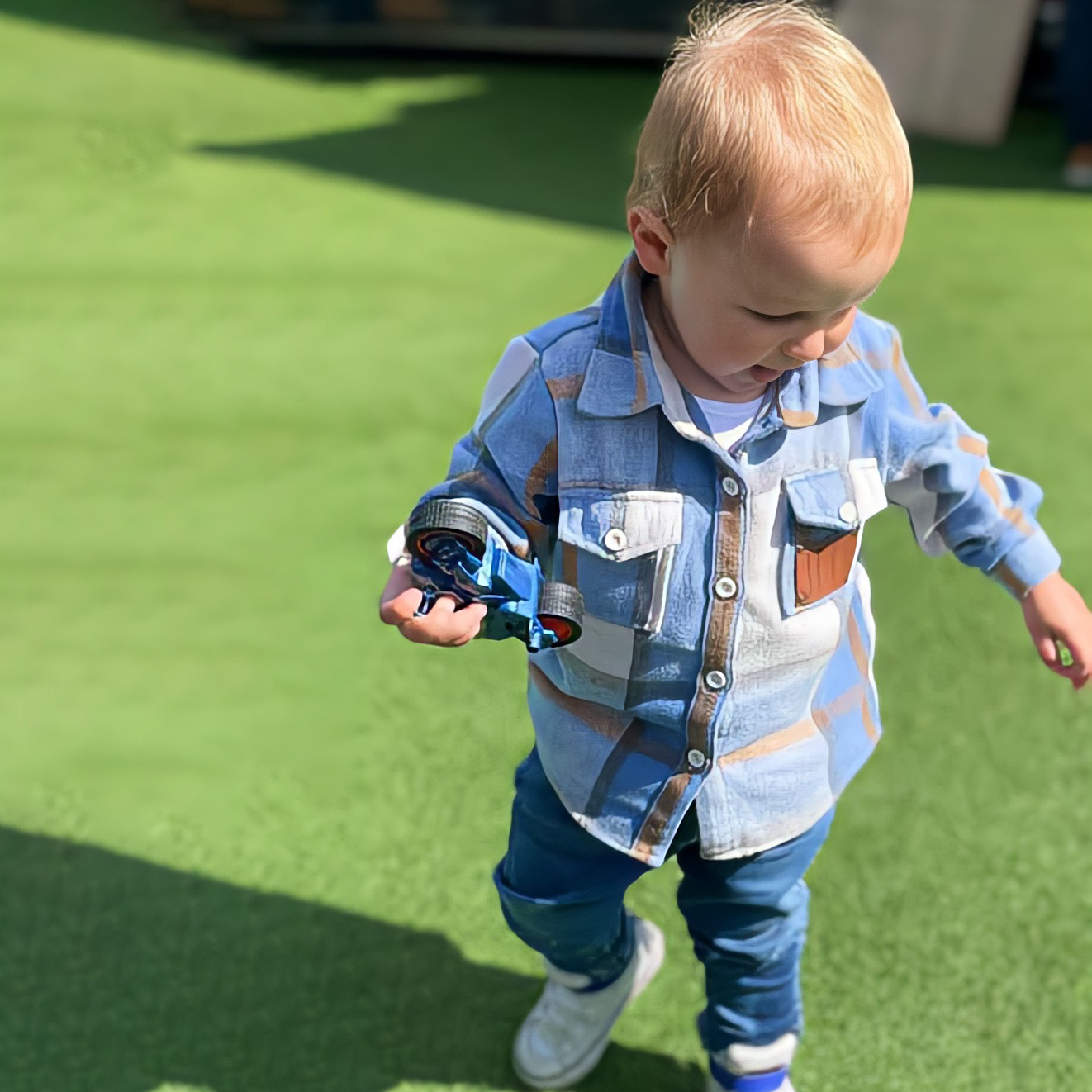 Personalized Leather Patch Kids Flannel Jacket | inJacket15