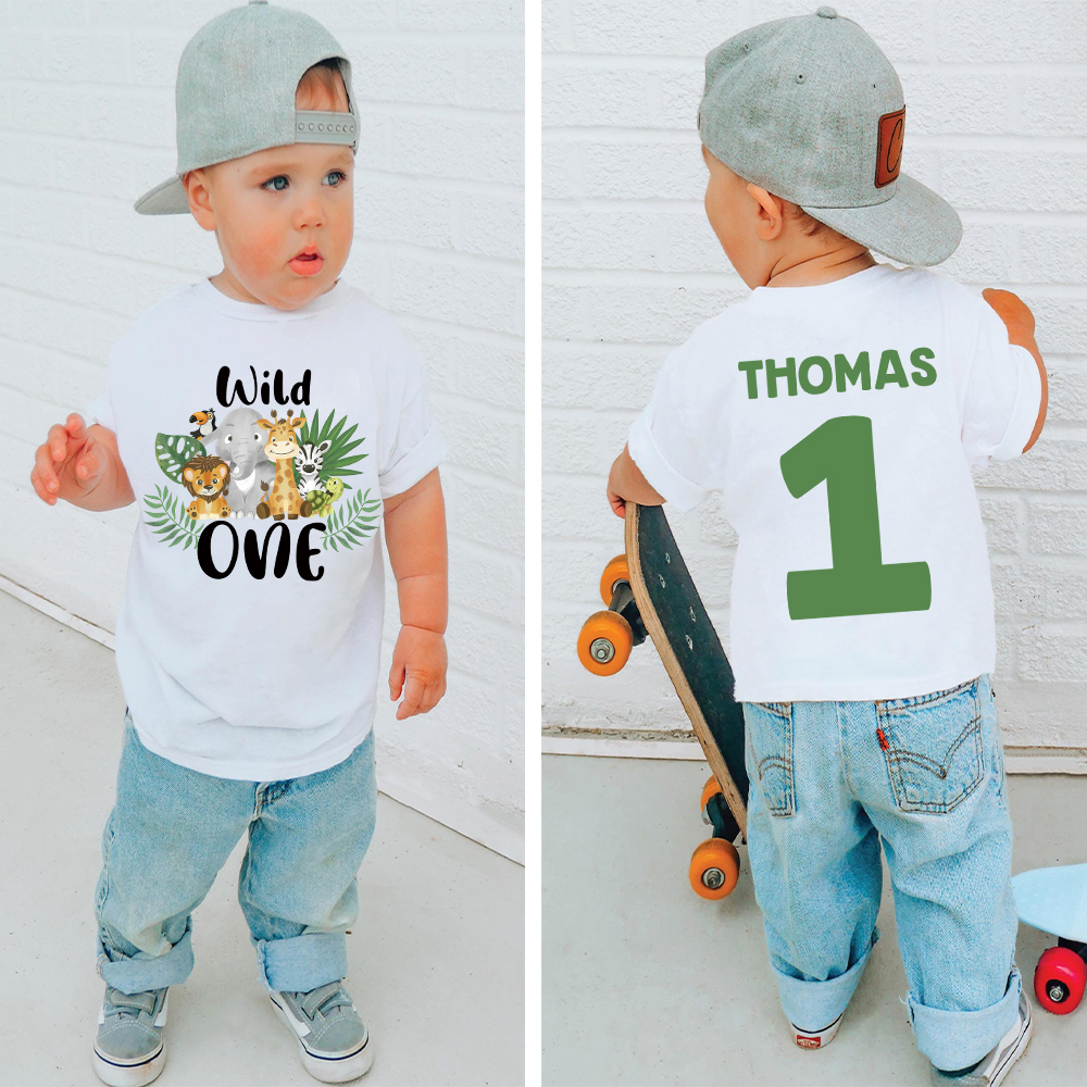 Personalized Forest Feral Floral Zoo Birthday T-Shirt | inTee19