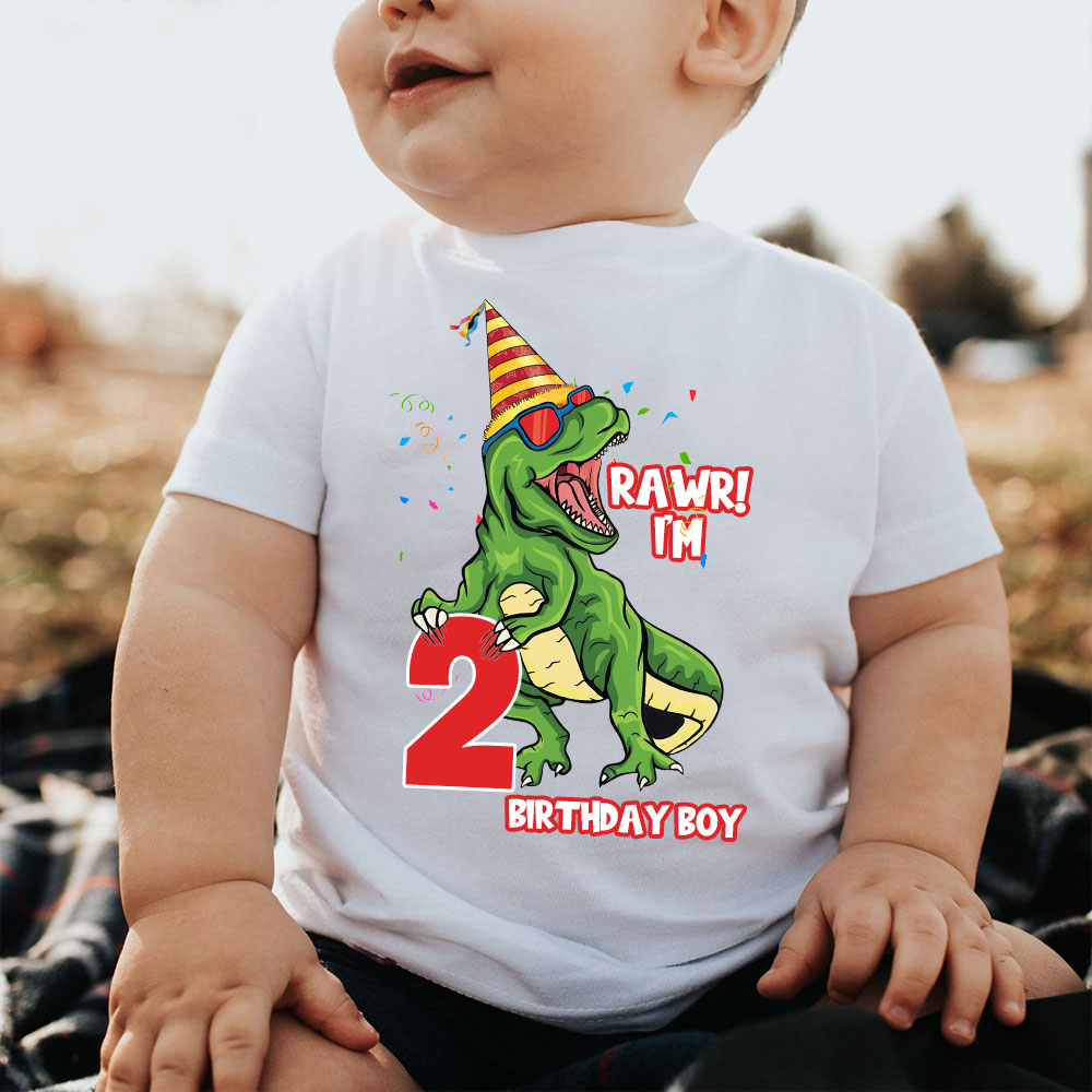 Personalized Dinosaur Birthday Boy T-Shirt | inBirth23