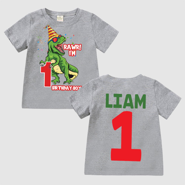 Personalized Dinosaur Birthday Boy T-Shirt | inBirth23