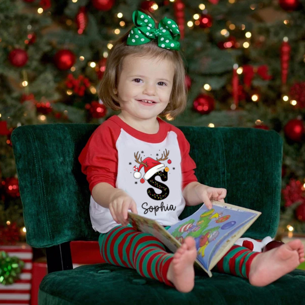 Personalized Kid Cozy Christmas Monogramed Sweatshirt | inSweatshirt84