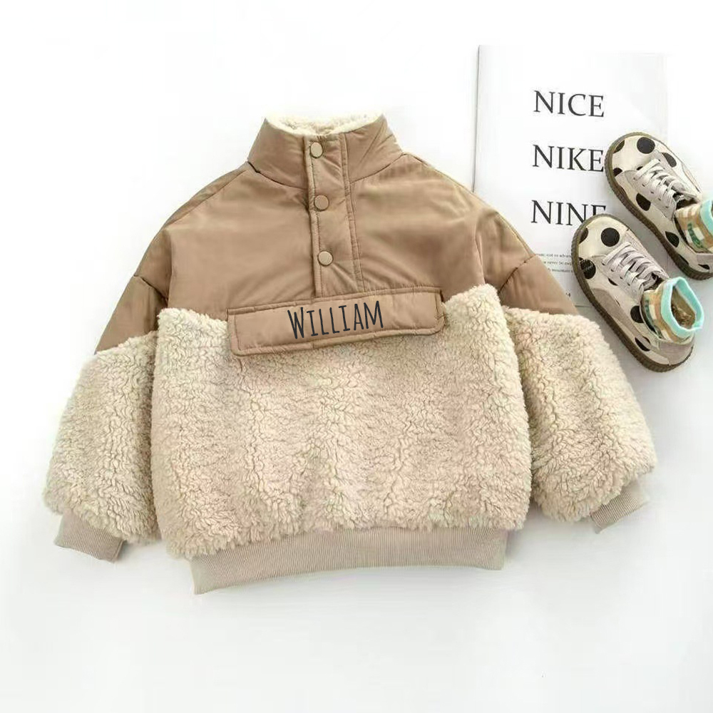 Personalized Kids Puffy Sherpa Pullover | inJacket47
