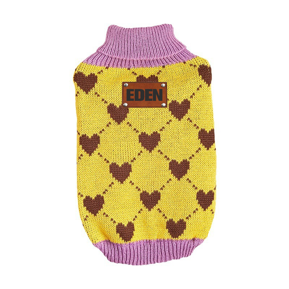 Personalized Heart Pattern Pet Sweater | inCloth05