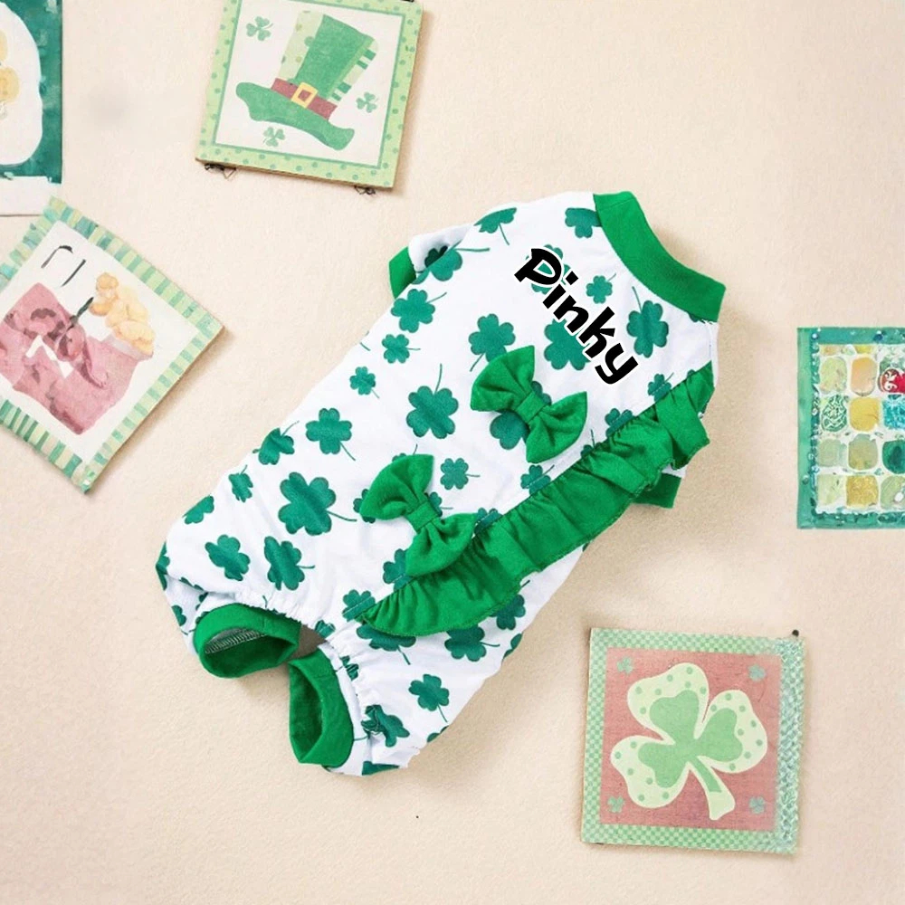 Personalized Pet Lucky St. Patricks Day Jumpsuit | inCloth10