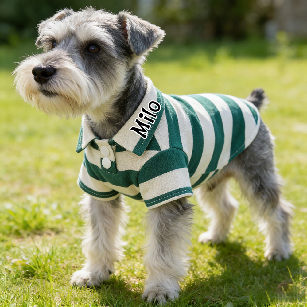 Personalized Pet Striped Polo Shirt | inCloth24