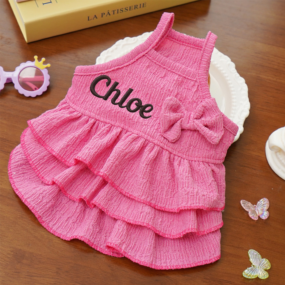 Personalized Embroidered Name Pet Color Princess Dress | inCloth41