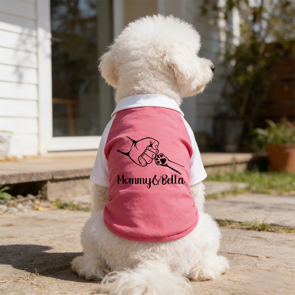 Personalized Mother's Day Color-Block Pet T-shirt  | inCloth42