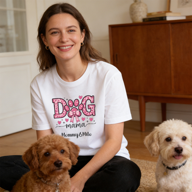 Personalized Mother's Day Dog Mom Shirt and Pet Bandana | inCloth45