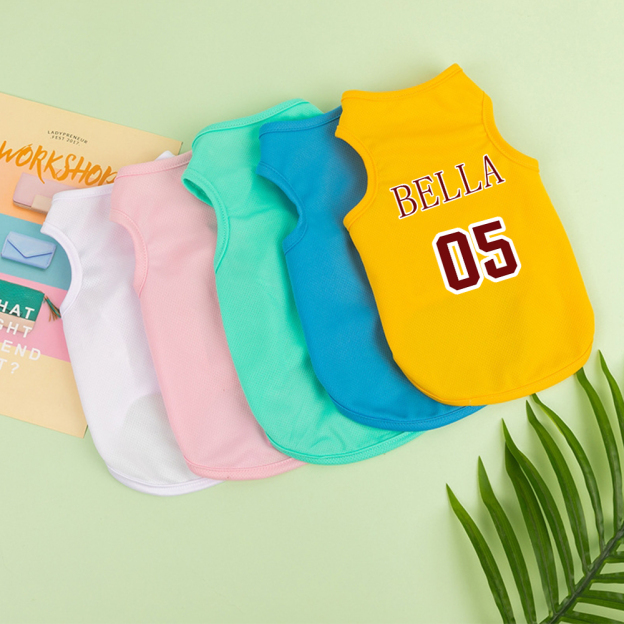 Personalized Breathable Pet Vest with Name & Number | inCloth55