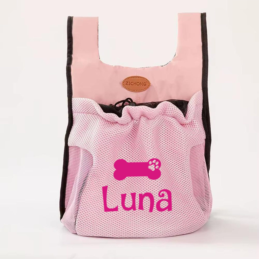 Personalized Name Breathable Mesh Pet Carrier Backpack | inAccs33