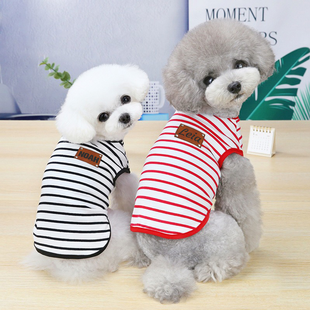 Personalized Pet Summer Striped Shirt | inCloth61