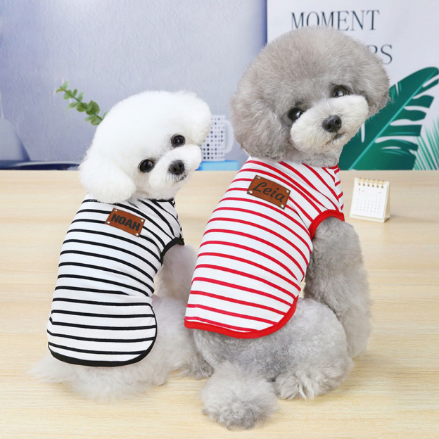 Personalized Pet Summer Striped Shirt | inCloth61