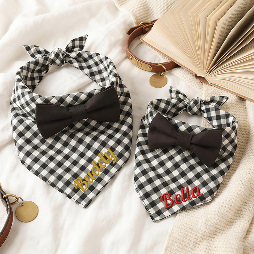 Personalized Embroidered Name Pet Bandana | inAccs41