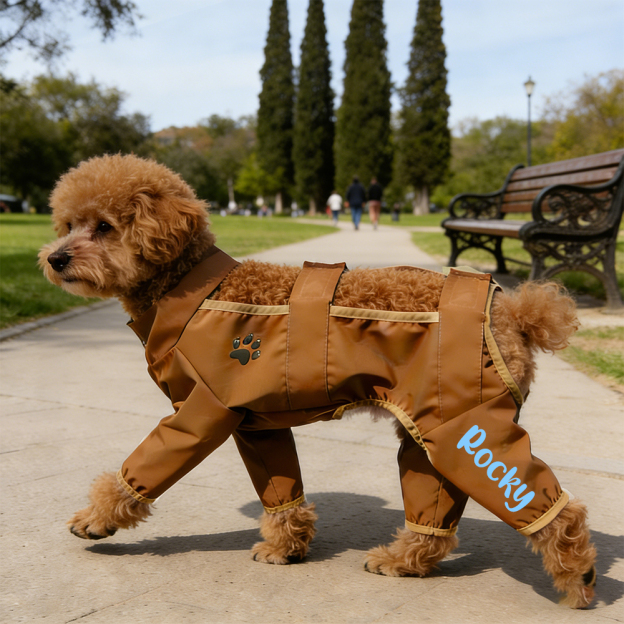 Personalized Name Dog Protective Outdoor Overalls | inCloth81