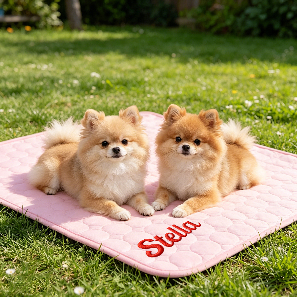 Personalized Embroidered Name Pet Summer Cooling Mat | inaccs45