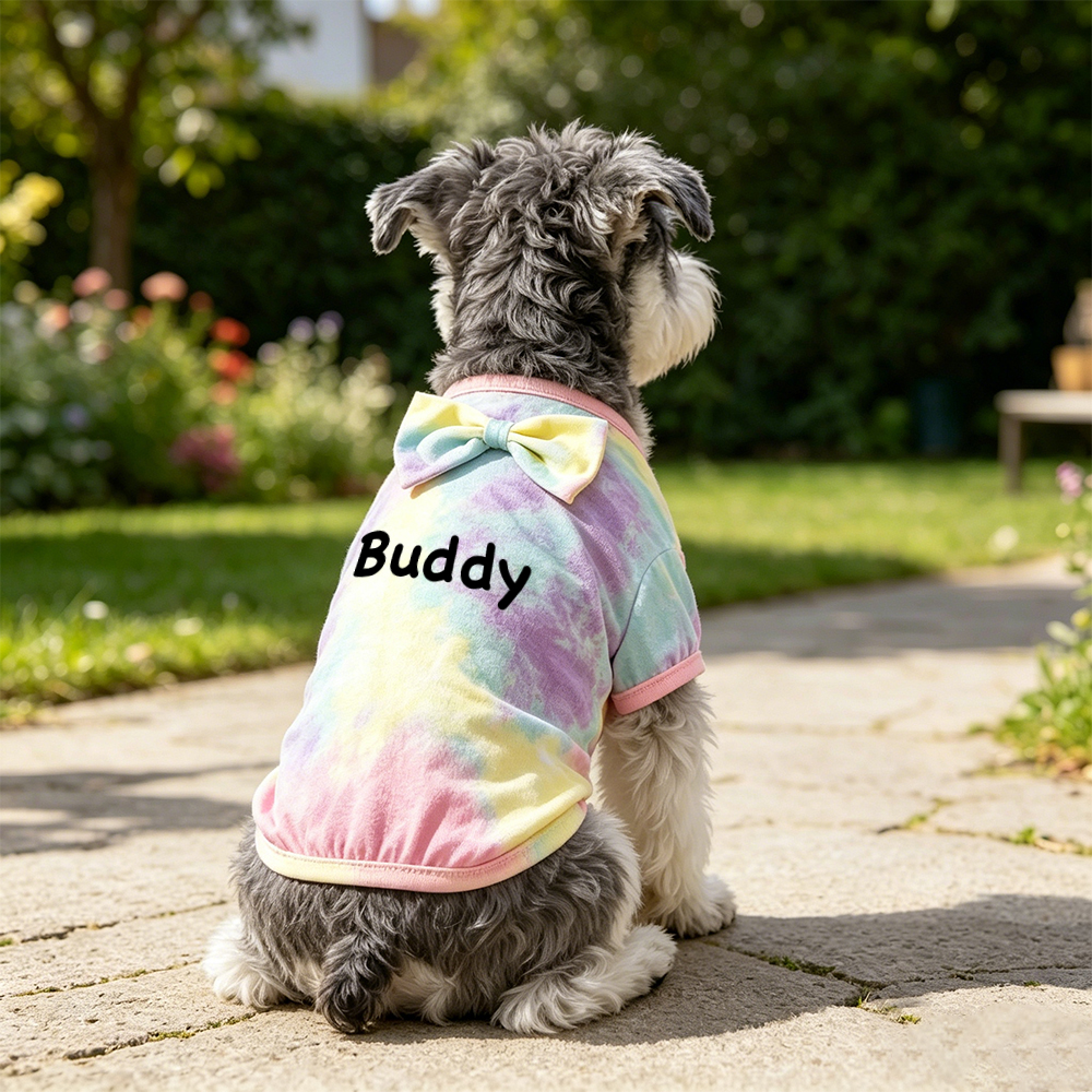 Personalized Name Tie-Dye Bow Dress & Shirt | inCloth95