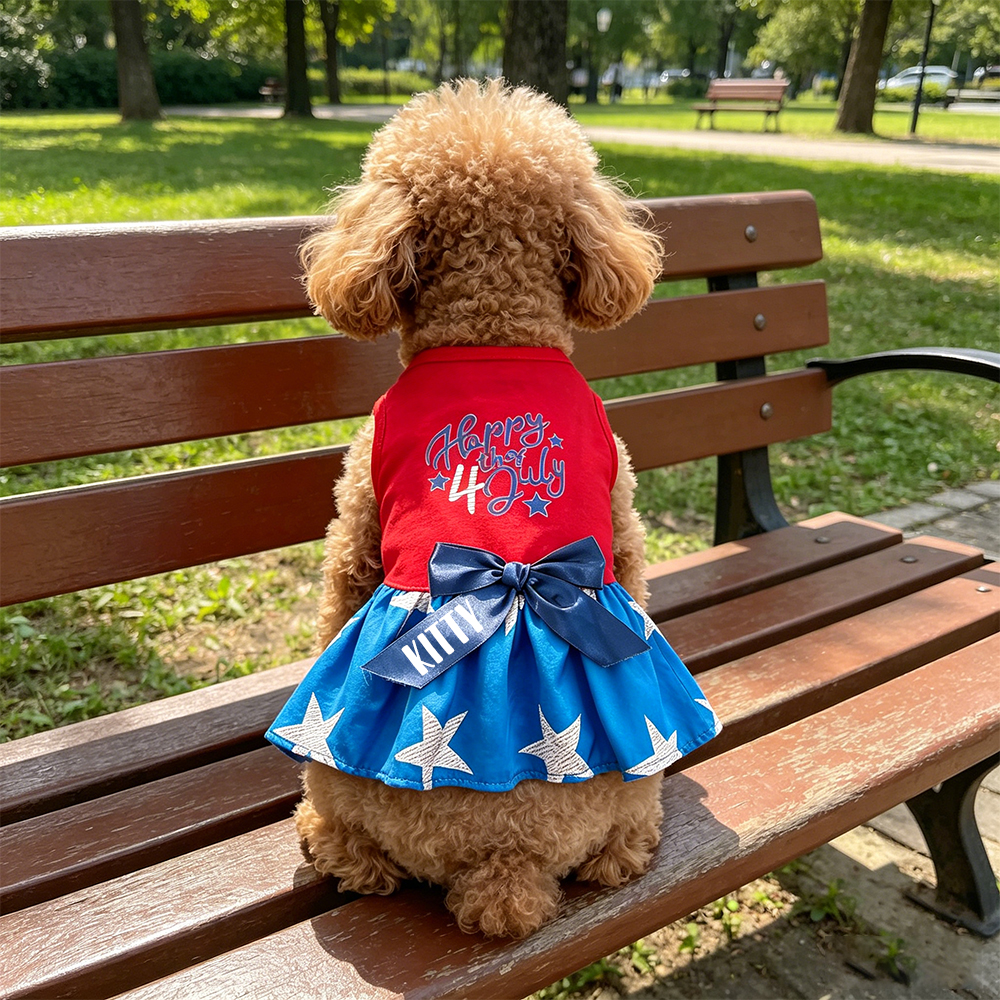 Personalized 4th of July Pet Dress | inCloth100