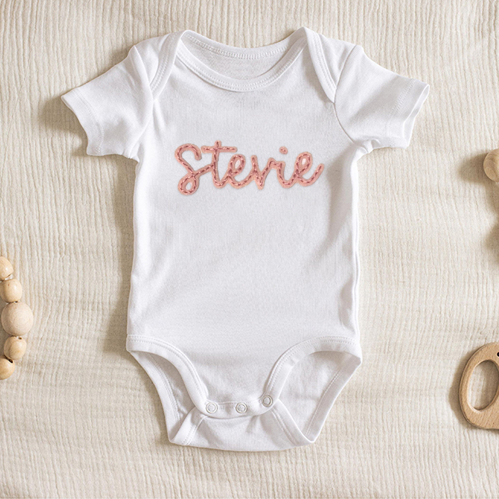Personalized Hand-Embroidery Baby Cozy Soft Romper | inRomper27