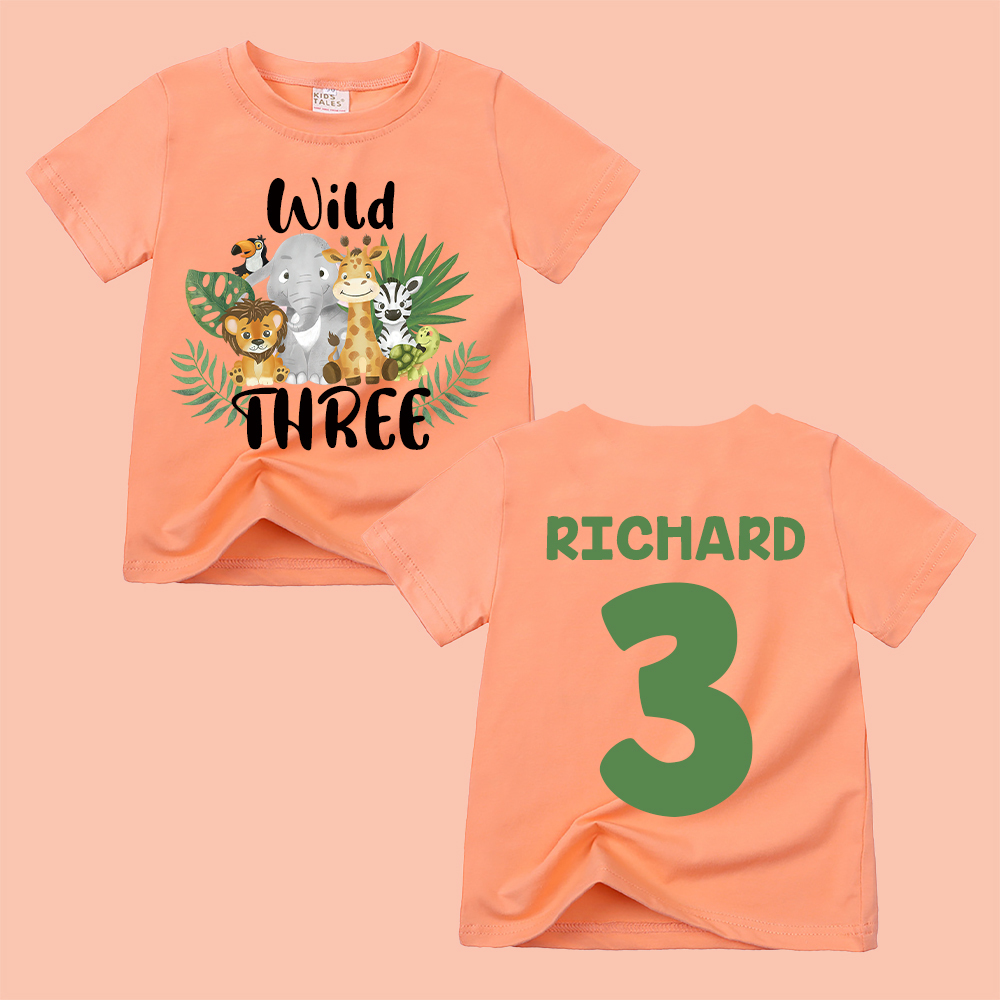Personalized Forest Feral Floral Zoo Birthday T-Shirt | inTee19