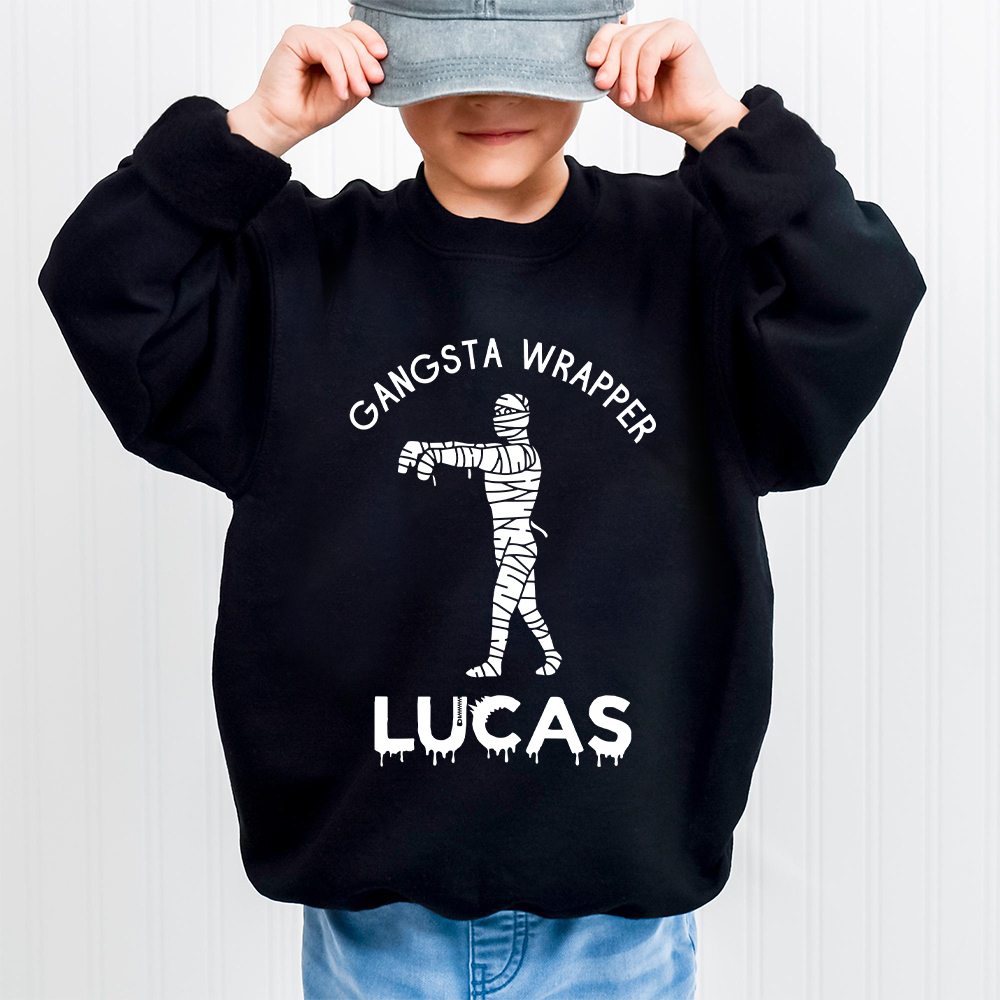 Personalized Kid Halloween Skeleton Party Sweatshirt | inSweatshirt76