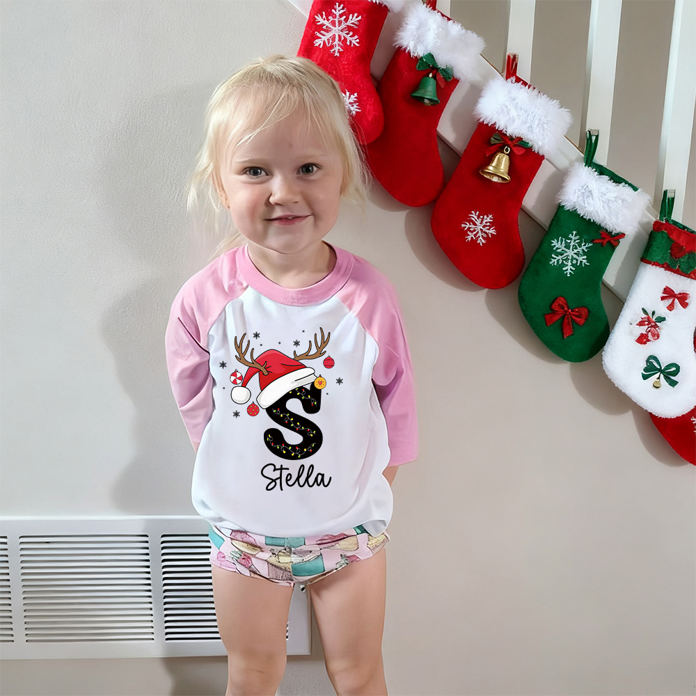 Personalized Kid Cozy Christmas Monogramed Sweatshirt | inSweatshirt84
