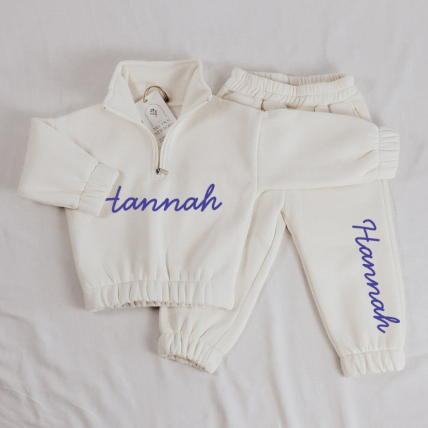 Personalized 1/4 Zip Ultra Soft Lounge Set | inSet65