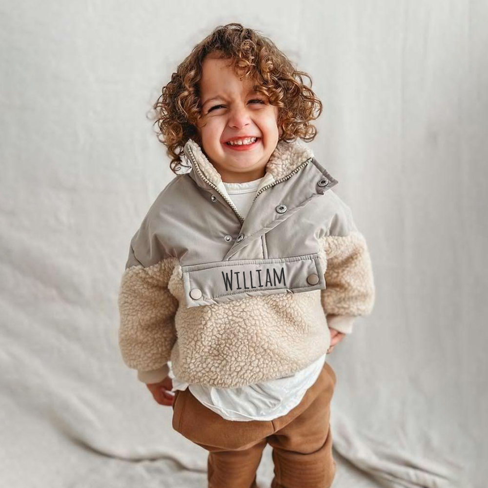 Personalized Kids Puffy Sherpa Pullover | inJacket47