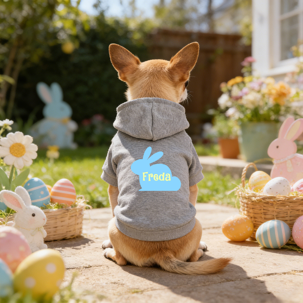 Personalized Name Easter Bunny Pet Hoodie | inCloth03
