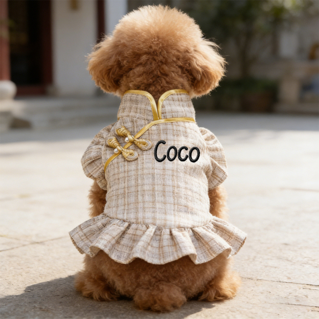 Personalized Embroidered Name Pet Elegant Dress | inCloth09