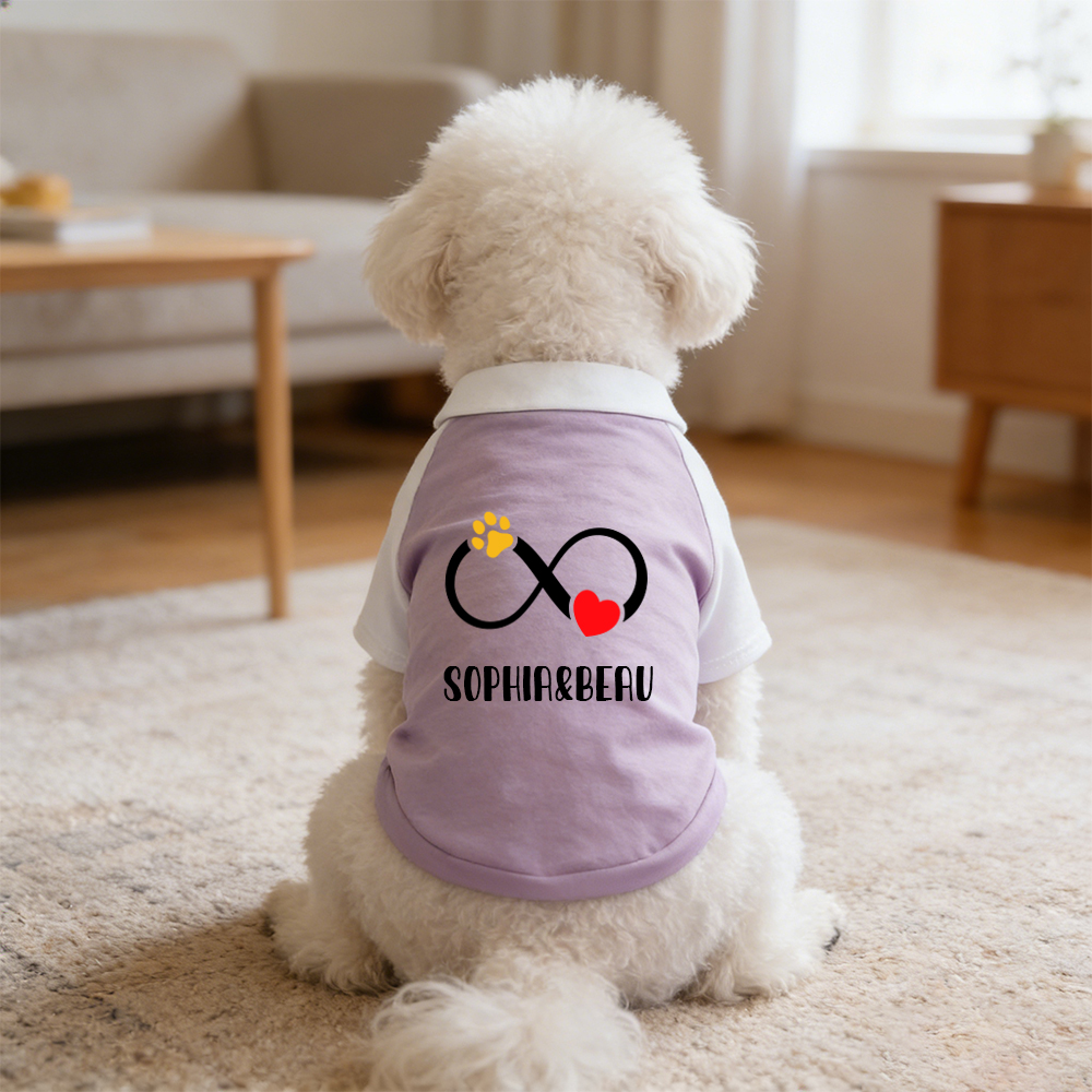 Personalized Mother's Day Color-Block Pet T-shirt  | inCloth42