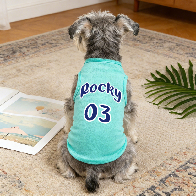 Personalized Breathable Pet Vest with Name & Number | inCloth55