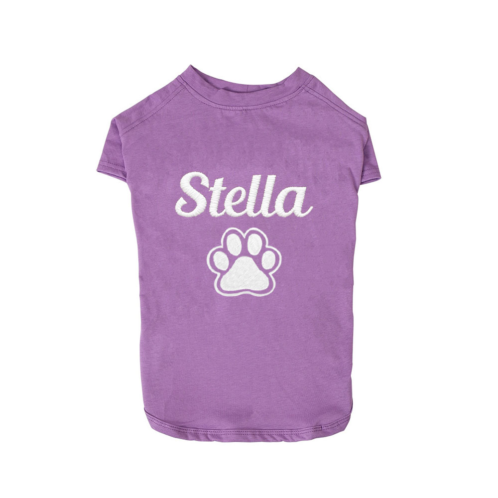 Personalized Embroidered Name Pet Summer T-Shirt | inCloth75