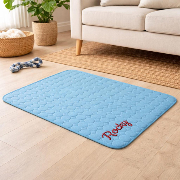 Personalized Embroidered Name Pet Summer Cooling Mat | inaccs45