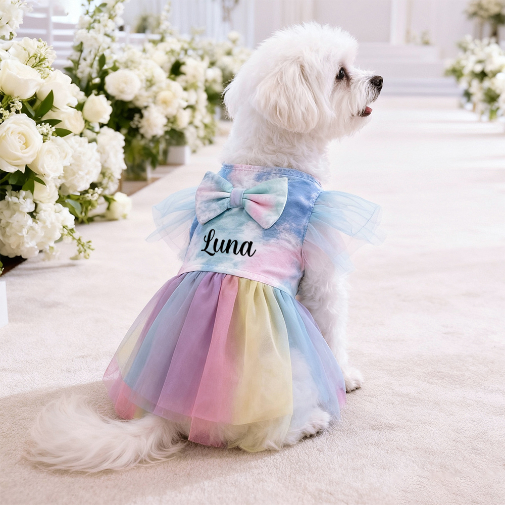 Personalized Name Tie-Dye Bow Dress & Shirt | inCloth95