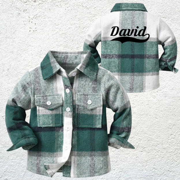Personalized Name Kids Flannel Jacket | inJacket22